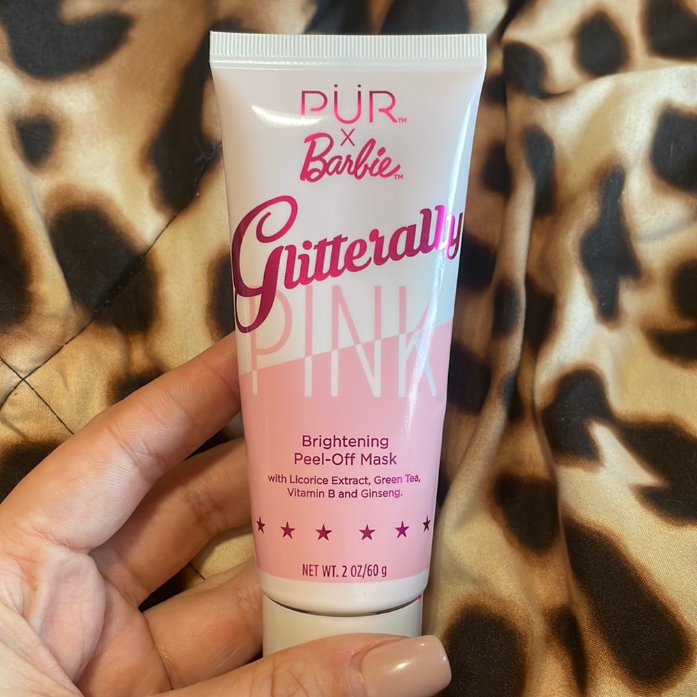 Pür X Barbie gliterally pink brightening peel-off mask